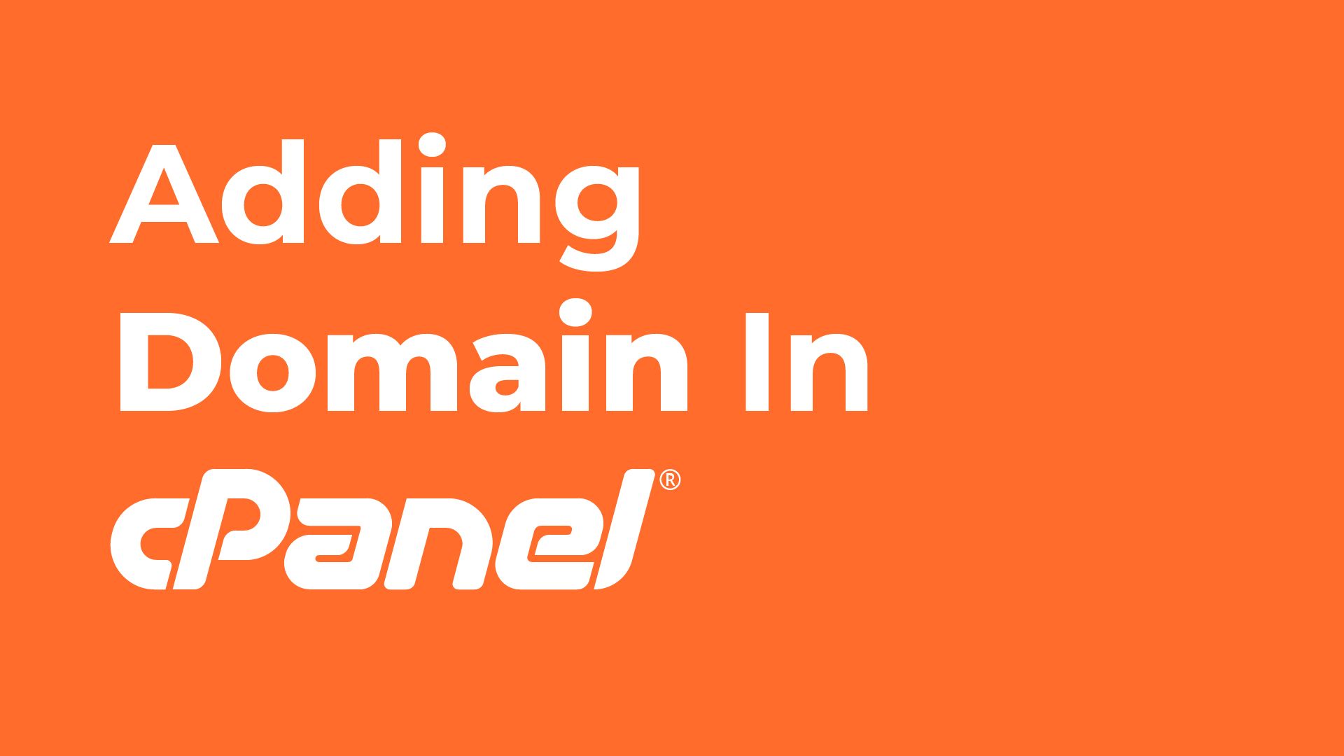 How to add a domain in cPanel